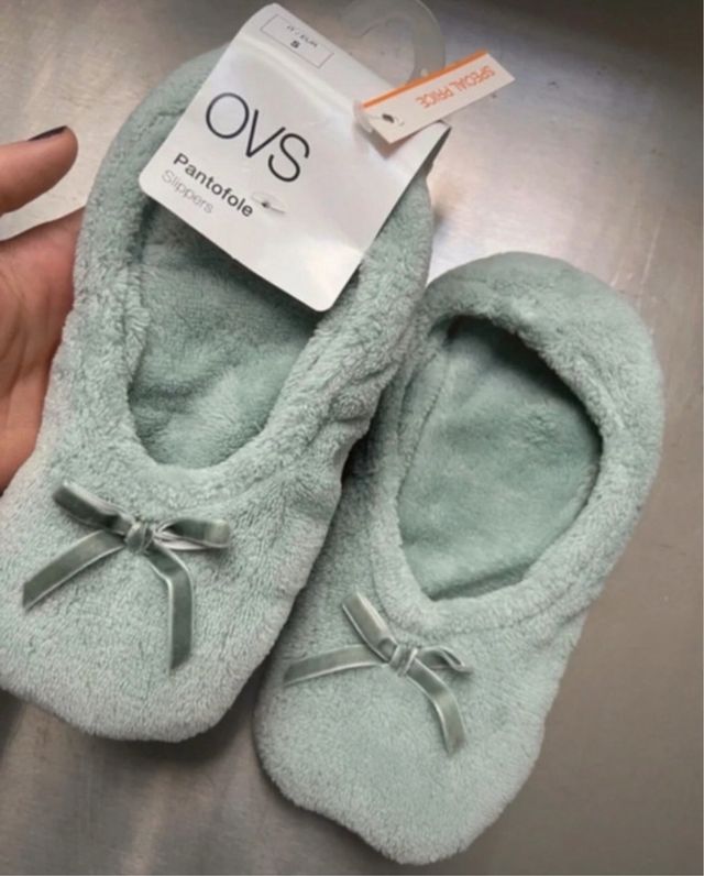 Pantofole antiscivolo in ciniglia da casa 36-37