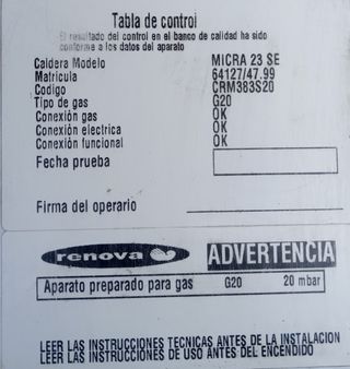 REPUESTOS RENOVA MICRA 23 SE INTERCAMBIADOR PLACAS