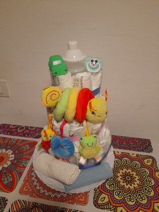 tarta de pañales bebes n5