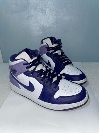 AIR JORDAN 1 MID WHITE SKY J PURPLE