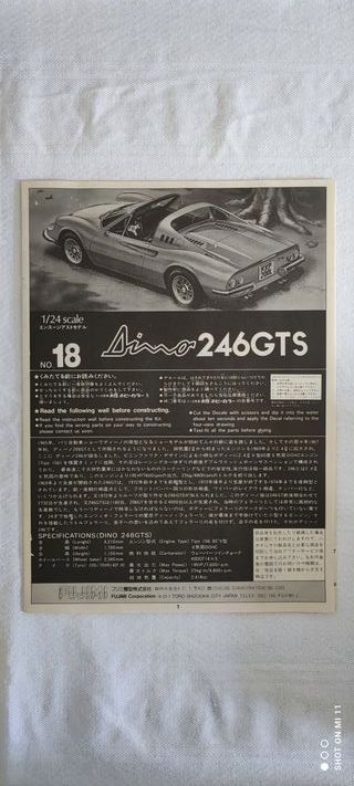 Fujimi Enthusiast Model Ferrari Dino 246 GTS