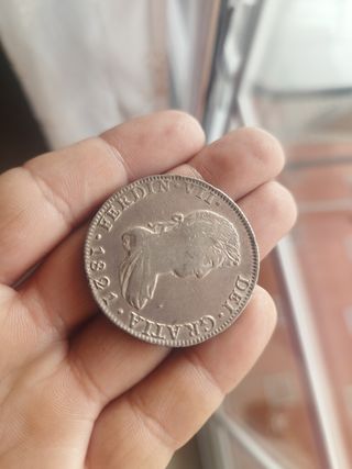 8 reales Fernando VII 1821 México