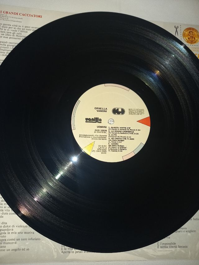 Ornella Vanoni - Uomini. 1983 Lp Italy