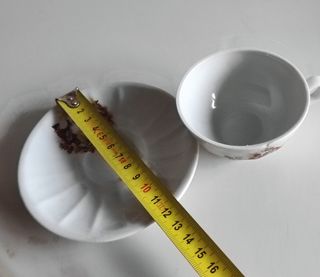 6 Tazas y platos vintage de porcelana