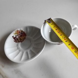 6 Tazas y platos vintage de porcelana