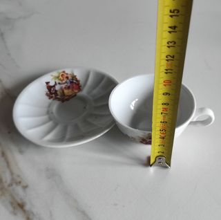 6 Tazas y platos vintage de porcelana