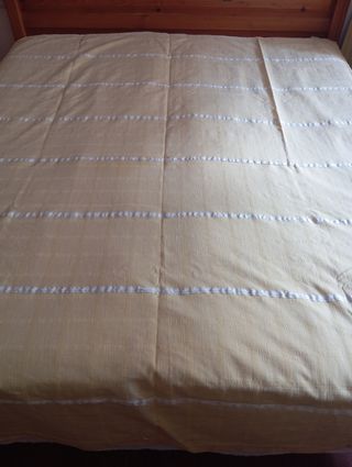 Estor y bandó confeccionados en loneta de algodón