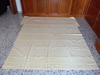 Estor y bandó confeccionados en loneta de algodón