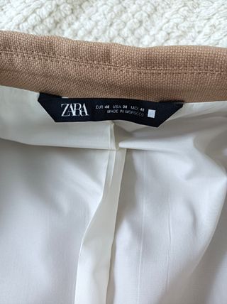 Chaqueta Zara color crema - blazer - talla M 