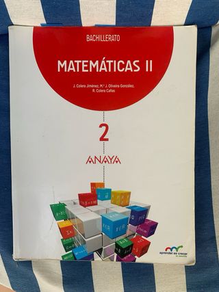 Libro matemáticas II (2ºbachillerato)