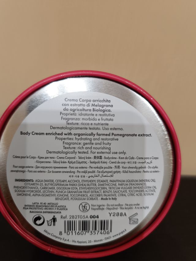 Pupa fruit lovers crema corpo Melagrana