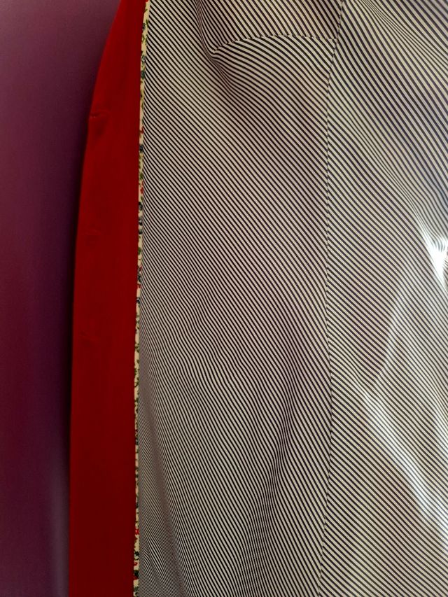 Abrigo rojo algodón vuélvete Zara