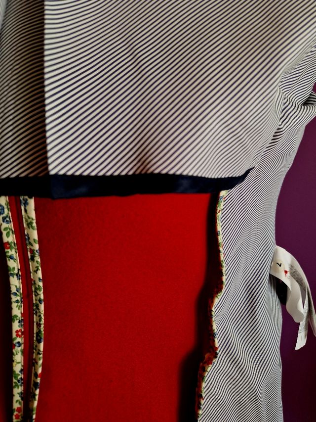 Abrigo rojo algodón vuélvete Zara