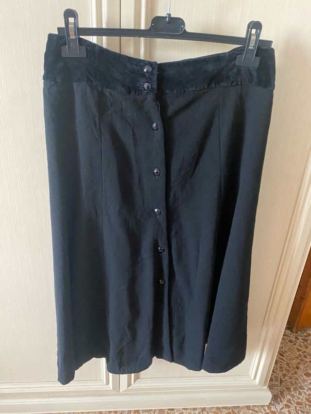 Gonna midi nera Made in Italy