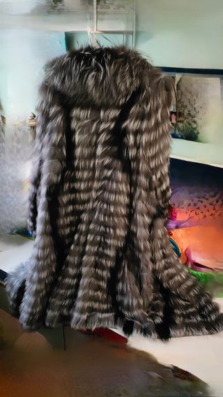 Chaquetón de zorro plateado