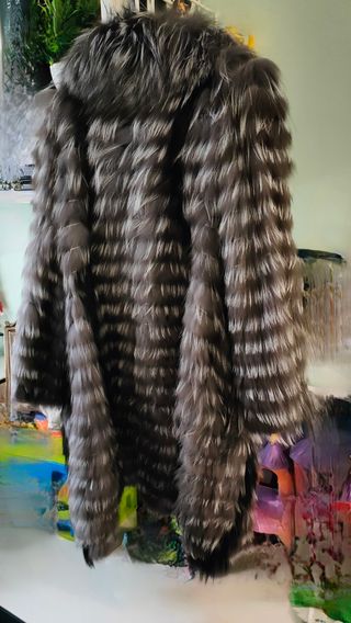 Chaquetón de zorro plateado