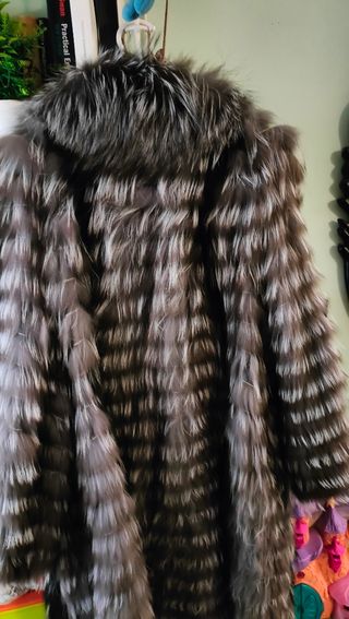 Chaquetón de zorro plateado