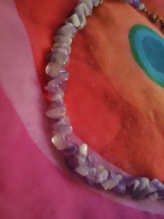 Gargantilla collar cuarzo lila