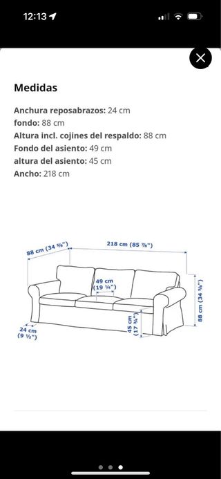2 Sofas ektorp ikea (uno de 3 y otro de 2 plazas)