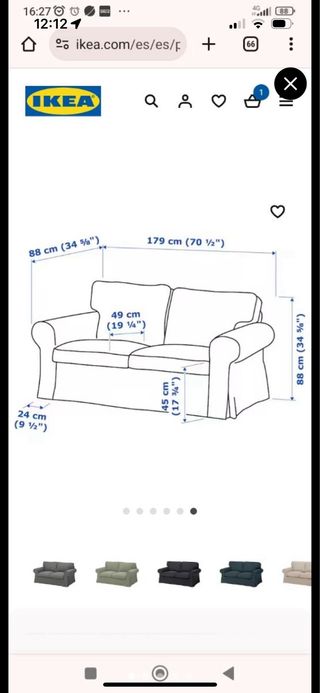 2 Sofas ektorp ikea (uno de 3 y otro de 2 plazas)
