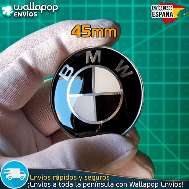 Emblema Volante BMW 45mm Escudo Logo blanco/negro
