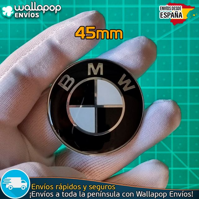 Emblema Volante BMW 45mm Escudo Logo blanco/negro