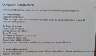 Cargador inalámbrico para móvil