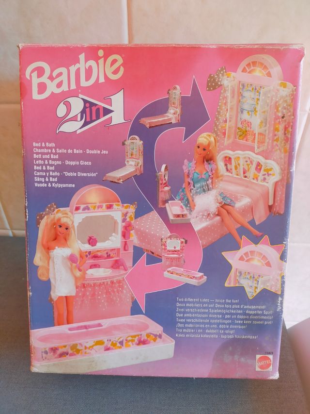 Barbie de los 80, Cama y baño 2en1 retro