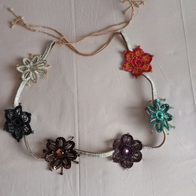 Cintura Maliparmi in pelle e perline