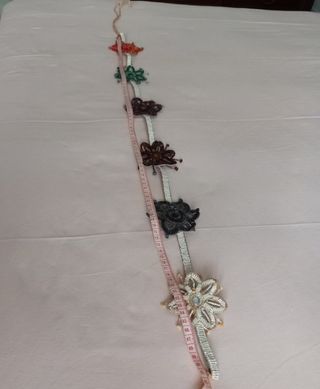 Cintura Maliparmi in pelle e perline