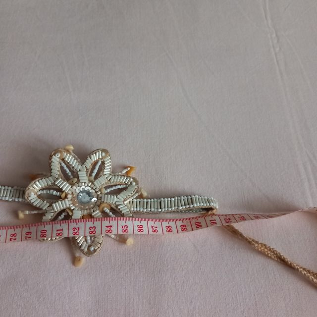 Cintura Maliparmi in pelle e perline