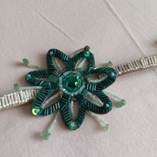 Cintura Maliparmi in pelle e perline