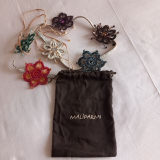 Cintura Maliparmi in pelle e perline