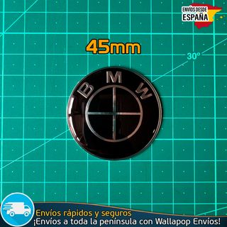 Emblema BMW 45mm Volante Escudo Logo Diseño Negro