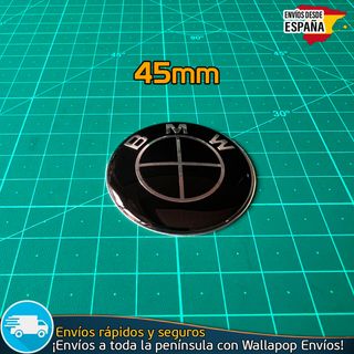 Emblema BMW 45mm Volante Escudo Logo Diseño Negro
