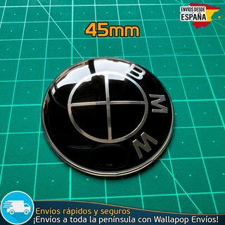 Emblema BMW 45mm Volante Escudo Logo Diseño Negro