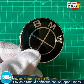 Emblema BMW 45mm Volante Escudo Logo Diseño Negro