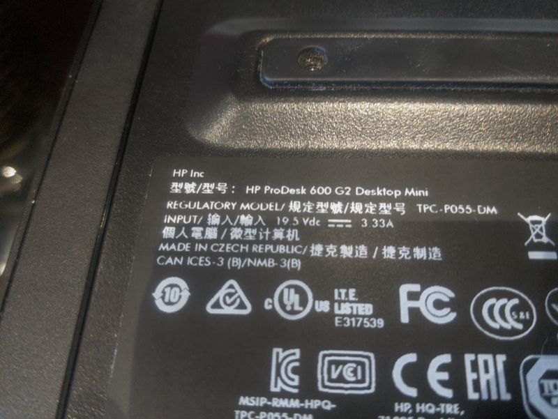 Mini PC - i5 6500T - 8Gb - 128Gb SSD - HP 600 G2 afbeelding 5