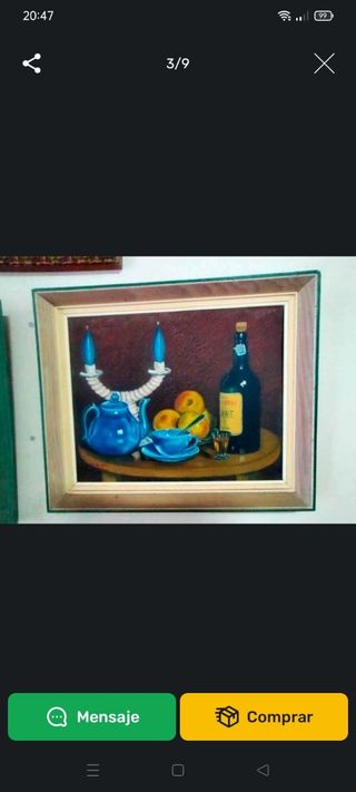 3 Cuadros Óleo, Bodegones y Flores.