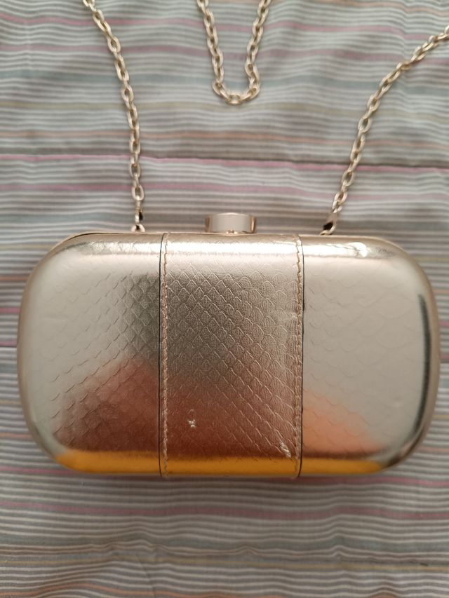 Clutch Parfois dorado con o sin cadena