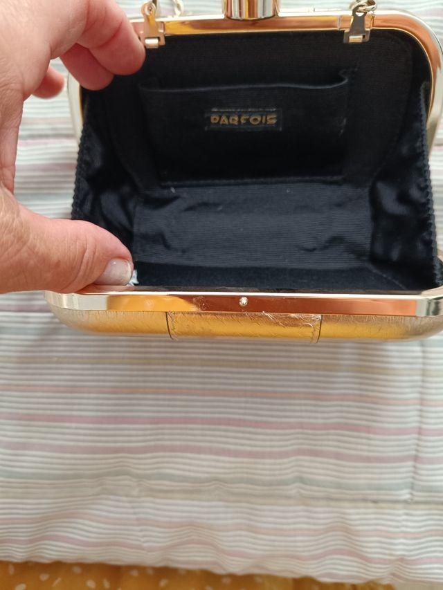 Clutch Parfois dorado con o sin cadena