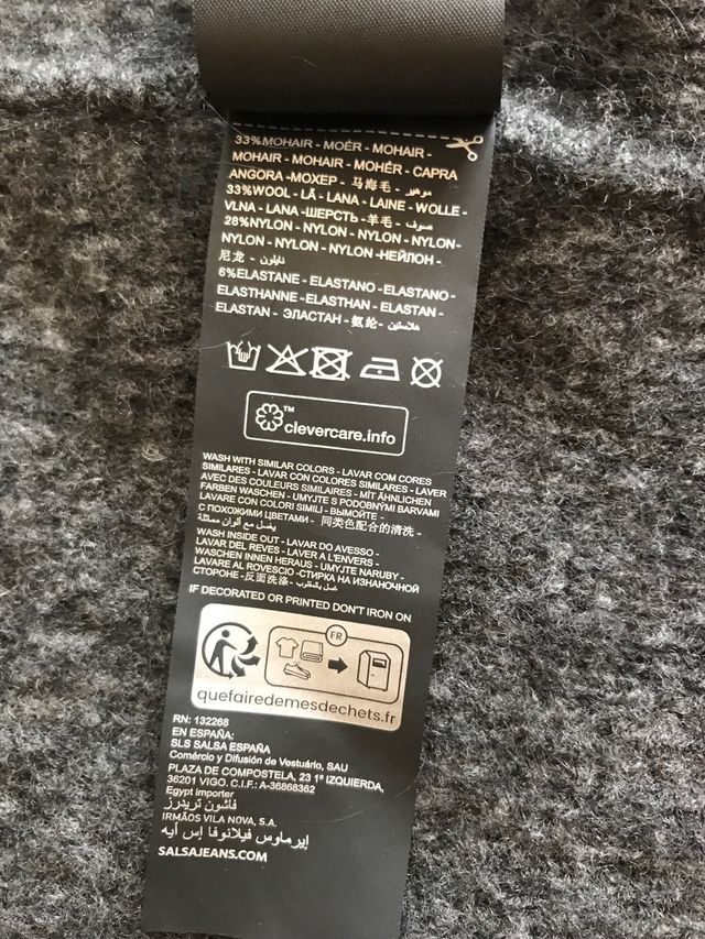 Chaqueta lana y mohair “Salsa”