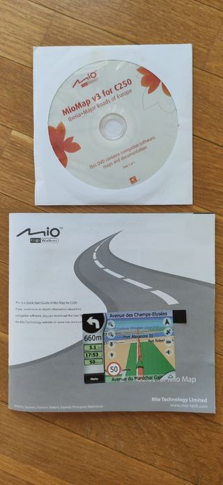 GPS Mio c250 con tarjeta memoria 