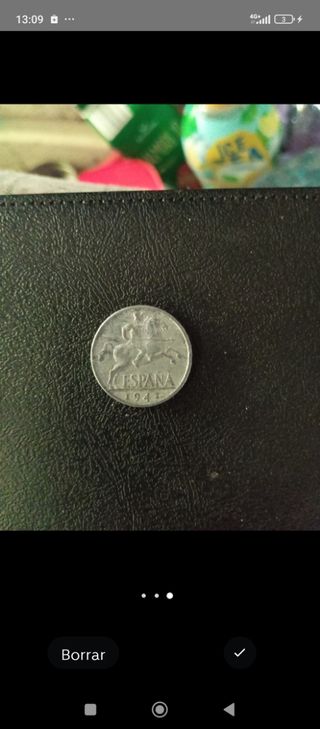 Moneda de diez de 1941 de España