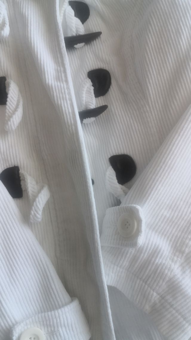 Chaqueta de pana blanca