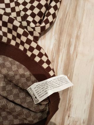 Pull&Bear nuevo jersey cuadritos marrones