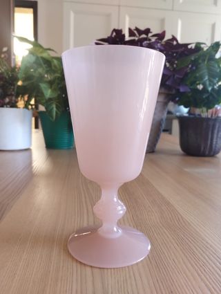 Calice Vintage vetro opalino rosa