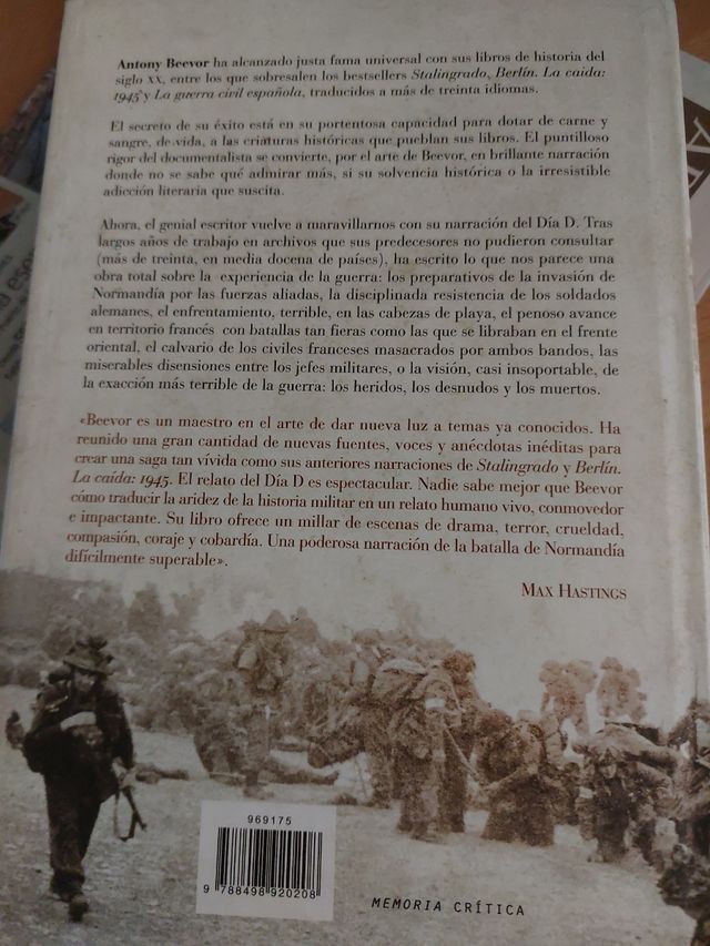 Dia D Antony Beevor tapas duras fotos