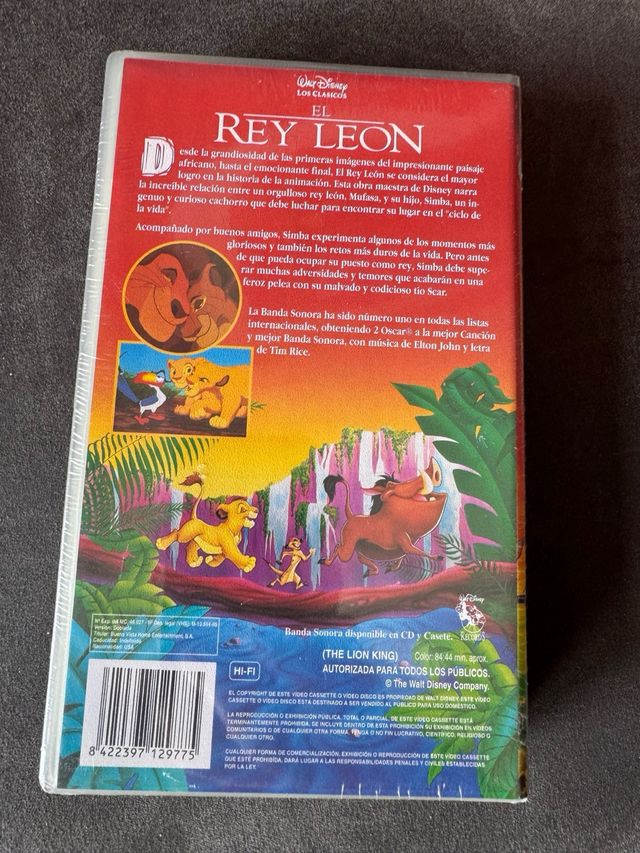 VHS precintado EL REY LEON
