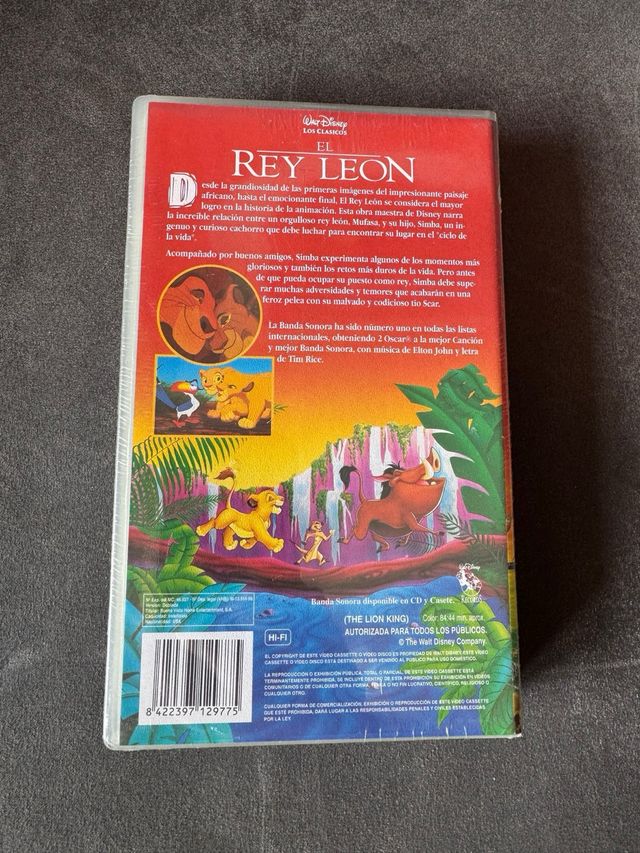 VHS precintado EL REY LEON